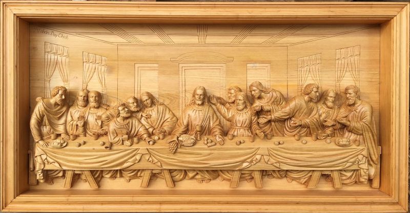 Tranh phù điêu gỗ