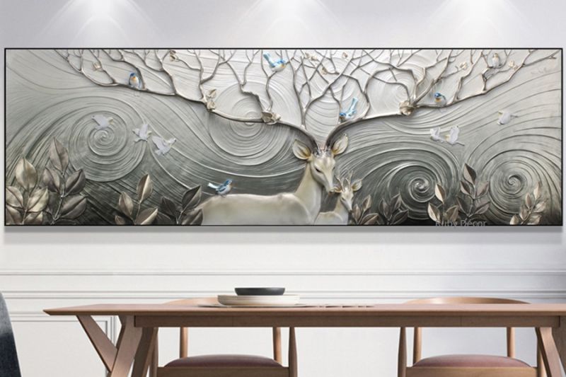 Tranh phù điêu sang trọng khẳng định đẳng cấp gia chủ